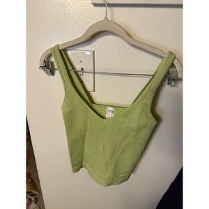 Bella Movement bralette pastel green soft ribbed everyday comfort L loungewear